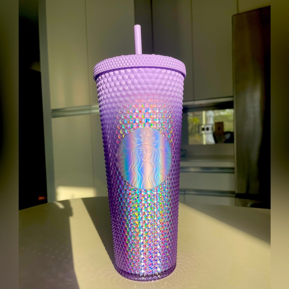 Starbucks 2023 Ombré Lilac Purple Holo Bling Matte Studded Venti Tumbler